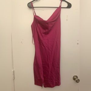 Dolls Kill blue blush asymmetric shoulder dress